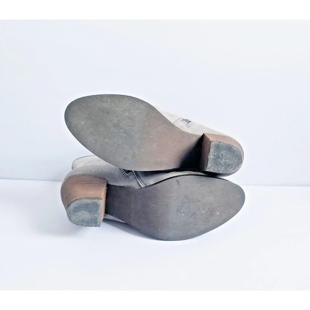 DIBA Women's Sandra Gray Suede Booties Sz 8 Heeled Ankle Boots